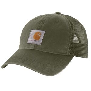 Carhartt Adult Buffalo Hat Adjustable Canvas Mesh-Back Cap Basil‎ Green NEW